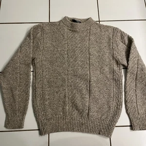 Jantzen Wool Sweater Men’s M Beige Textured Knit Crewneck Pullover Vintage - Picture 1 of 6