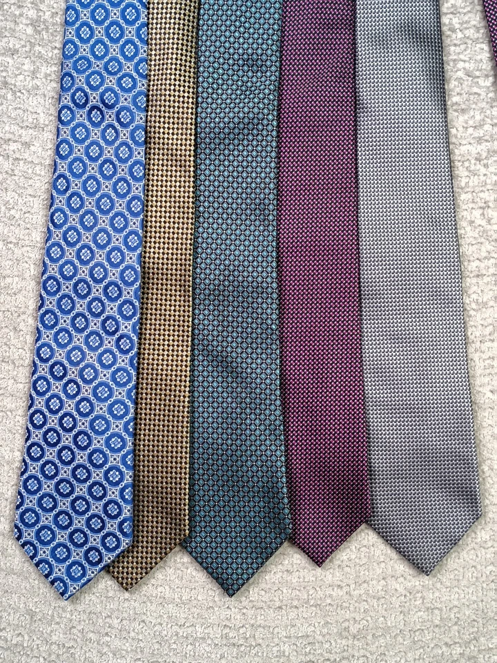 Corbata Sean Jean Hombre 100% Seda Lote De 5 Geométrica 58 en Diseñador Foto 1 de 2