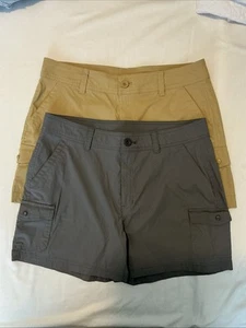 2 Pantalones Cortos de Golf Eddie Bauer Para Mujer Carga Senderismo Talla 14 Gris Caqui - Imagen 1 de 16