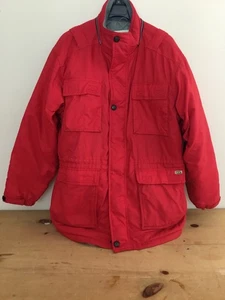 RED MENS HEAVY WINTER JACKET WATERPROOF WINDPROOF COAT Size XL OMP RACING RACE - Picture 1 of 11