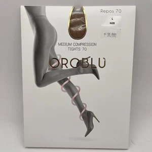 OROBLU Repos 70 Medium Kompressionsstrumpfhose Größe Large Nude Brandneu Neu in Verpackung - Bild 1 von 4