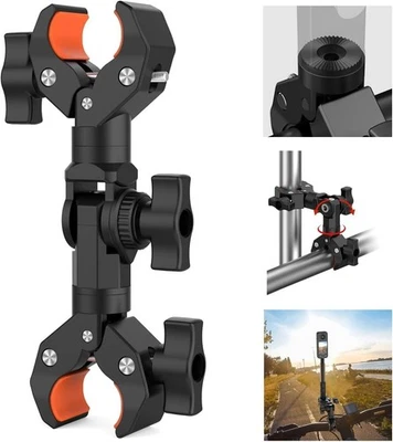 UNSTINCER Doppelklemme Halterung Rohr, Super Clamp Magic Arm Kamera Mount für - Bild 1 von 4