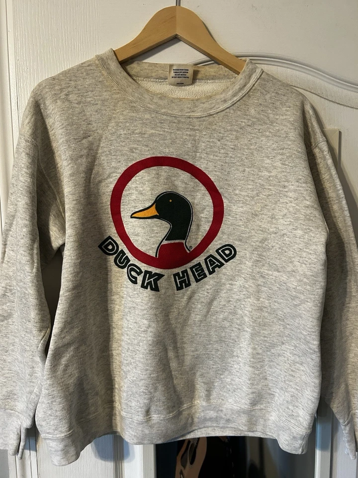 Made in US Red Duck Small Sweatshirt Cropped Sweatshirt For Girls VINTAGE NATURE - Image 1 of 3