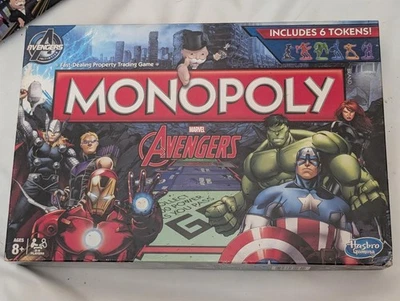 Monopoly Marvel Avengers Edition Board Game – Hasbro – Complete Superhero Set - Image 1 of 4