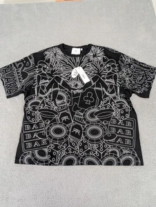 RTA Shirt Mens 2XL Black White Casino Graphic Oversized Tee Las Vegas Poker Dice - Picture 1 of 12