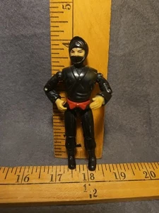Figurine Lanard The Corps 1986 Ninja noir avec ceinture rouge vintage collection - Photo 1/8