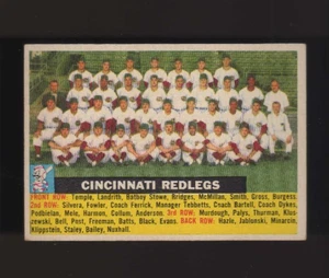 1956 Topps Cincinnati Redlegs Team Card #90 - Picture 1 of 2