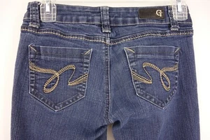 C'EST TOI Jeans Women's 1 Dark Wash Low Rise Skinny - Picture 1 of 6