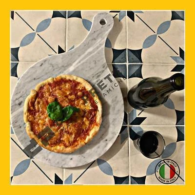 TAGLIERE IN MARMO BIANCO CARRARA CM1,4 PRODOTTO ARTIGIANALE POLITILENE 51X35 - Immagine 1 di 3