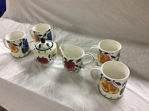 Tuscany Ceramic Beverage Set, 7 Piece Set, Style With Substance, New - Picture 1 of 7