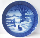 Wall Jahres- Plate 1971 Royal Copenhagen Denmark Rabbit Hare In Winter M743