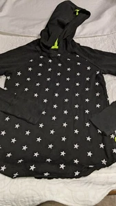 Kind Is Cool Girls Sz. L Black Hooded Top. Cute, Fun - Picture 1 of 8