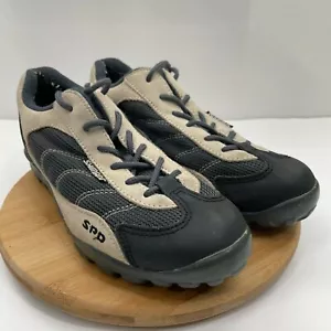 Shimano Womens SPD SH-M020 Black Beige Mountain Bike Lace Up Cycling Shoe Size 5 - Picture 1 of 11