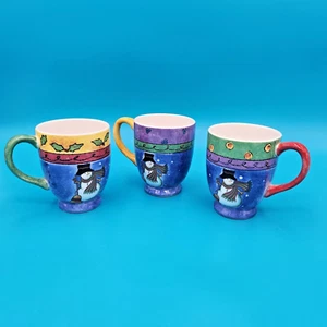 (3) SANGO SUE ZIPKIN SWEET SHOPPE CHRISTMAS 3041 COFFEE MUGS CUPS 4 5/8”Tall. - Picture 1 of 15