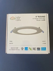 6 Inch Round Super Thin Round LED Trim Model LL6R Lotus LED Lights NEVER USED - Picture 1 of 7