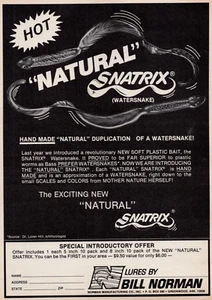 1981 Bill Norman Angelköder Natur Snatrix Druck Werbung Männerhöhle - Bild 1 von 2