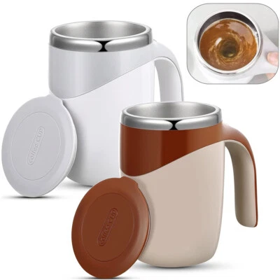 MM ELECTRONICLES Automatic Self Mixing Magnetic Stainless Steel Coffee Cup Milk Self Stirring Mug