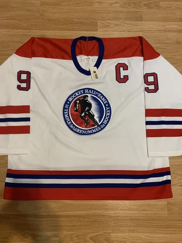 Wayne Gretzky Hockey Hall Of Fame NHL Hockey Jersey White XXL Oilers Rangers Cover