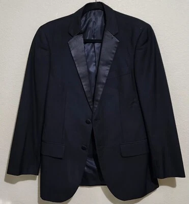 Bryan Michaels Mens Black 2 Piece Tuxedo Suit Jacket 34S Pants 34S/28 - Image 1 of 4
