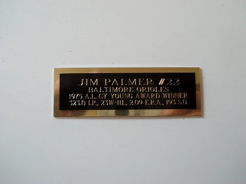 Jim Palmer Orioles 1975 Cy Young Baseball Card Plaque Nameplate 1" X 3" Cover