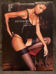 Victoria´s Secret Very Sexy Satin Top Thigh High Black Size A New!