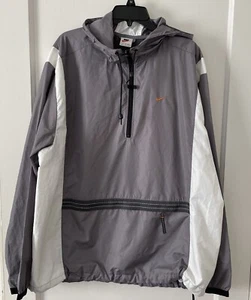Vintage Nike Front Pouch Quarter Zip Windbreaker Jacket Size XL Gray - Picture 1 of 5