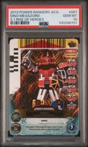 Juego de cartas de acción Power Rangers 2013 S1 Rise of Heroes Dino Megazord PSA 10 #081 - Imagen 1 de 2