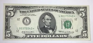 1969 $5 Federal Reserve Star Note # - Picture 1 of 2