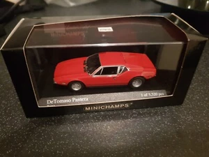 RARE! MINICHAMPS: DE TOMASO PANTERA: RED: 1:43 :MIB! see VIDEO! - Picture 1 of 3