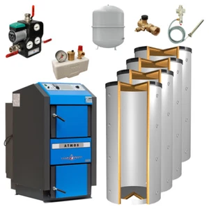 Paket Scheitholzkessel Atmos DC50GSE 49,0 kW 4x Pufferspeicher EPS 825L - Bild 1 von 4