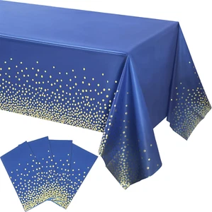 4 Packs Plastic Table Cloths for Parties Disposable Graduation Ramadan Mubarak T - Picture 1 of 12