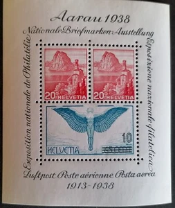 SUIZA 1938 - HB EXPOSICIÓN FILATÉLICA - AARAU ._ - Imagen 1 de 1