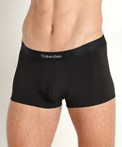 CALVIN KLEIN EMBOSSED ICON MICROFIBER L R TRUNK MENS UNDERWEAR BLACK #NB3312-NWT - Picture 1 of 5