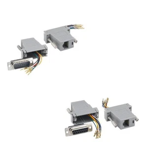 D-Sub Modular Adapter DB15 to RJ45 Male Female M/F F/F Network Ethernet Cat 5e 6 - Picture 1 of 3