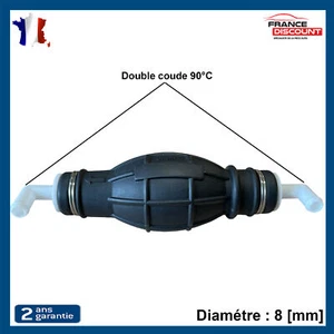 POMPETTE POIRE D'AMORCAGE POMPE À CARBURANT GASOIL GAZOIL 8MM COUDE 90° - Imagen 1 de 7