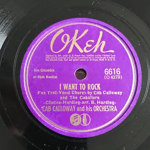 78 rpm Record 1942 Jazz OKEH Cab Calloway TAIN'T NO GOOD Want To Rock JUKEBOX - Picture 1 of 5