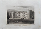 1828 Antique Print; Longford Castle, near Salisbury, Wiltshire  after Neale