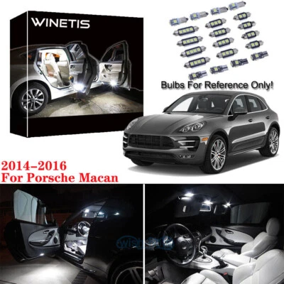 Canbus White Lights LED Bulbs Interior Package For Porsche Macan 2014-2016 2015 — 第 1/4 张图片