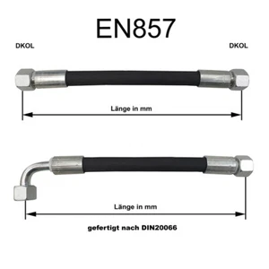 Hydraulikschlauch 8L 10L NW6 NW8 2SC DKOL / DKOL90 IG SW 17,19 - Länge wählbar - Bild 1 von 8
