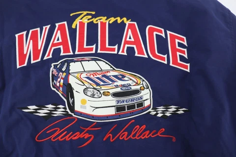 Vintage Miller Lite Team Rusty Wallace NASCAR Jacket Large Cover