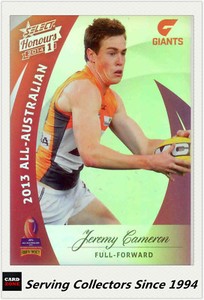 2014 Select AFL Honours All Australia Team Card AA14 Jeremy Cameron (GWS)