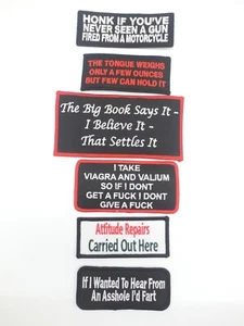 DON T GIVE A F*CK IRON ON MOTORCYCLE PATCHES - LOT OF 6 - Picture 1 of 1