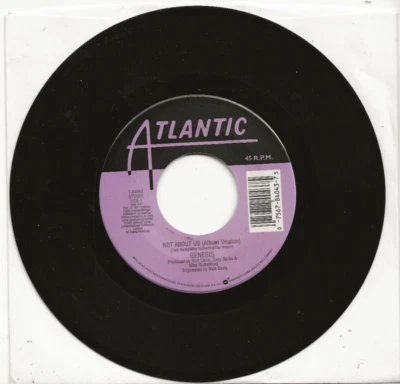 GENESIS NOT ABOUT US VERY RARE USA VINYL SINGLE, LIVE B-SIDE, MINT - Image 1 of 2