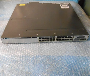 Cisco C3760X-24P-E V04 W/ 1 PSU & C3KX-SM-10G SERVICE MODULE - Picture 1 of 11
