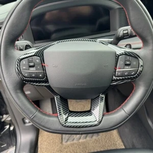 For Ford Explorer 2024 Carbon Car Steering Wheel Panel Aux Controls Trim Cover - Picture 1 of 6