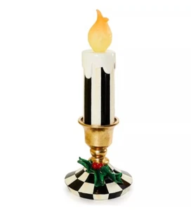 Mackenzie Childs Courtly Check Illuminated Small Trophy Huge Candle 30.5” Tall - Picture 1 of 4