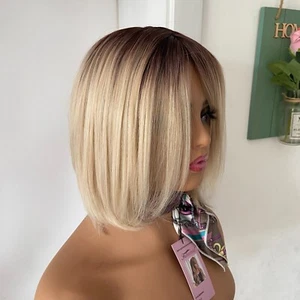 Vanilla Swirl bewurzelt blond Mix Kunsthaar Perücken Damen weich natürlich täglich - Bild 1 von 8
