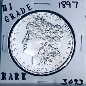 1897 MORGAN SILVER DOLLAR ALTA QUALITÀ ORIGINALE U.S. MINT MONETA RARA 3093 - Foto 1 di 3