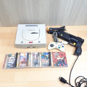 Sega Saturn Japanese Console bundle with Virtua Gun & 5 games  tested working