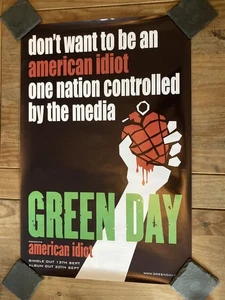 GREEN DAY AMERICAN IDIOT VERY RARE 2004 UK PROMO POSTER NR MINT CONDITION PUNK - Imagen 1 de 4